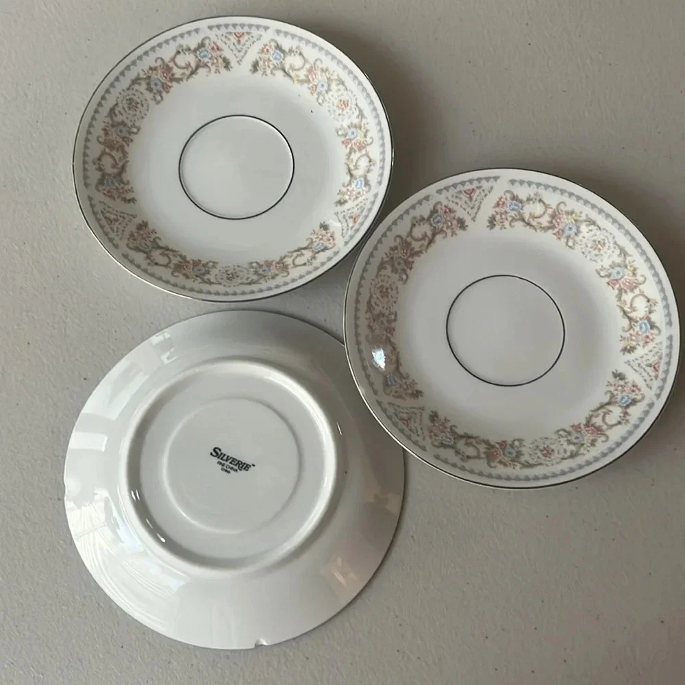 SILVERIE VINTAGE FINE CHINA SAUCER